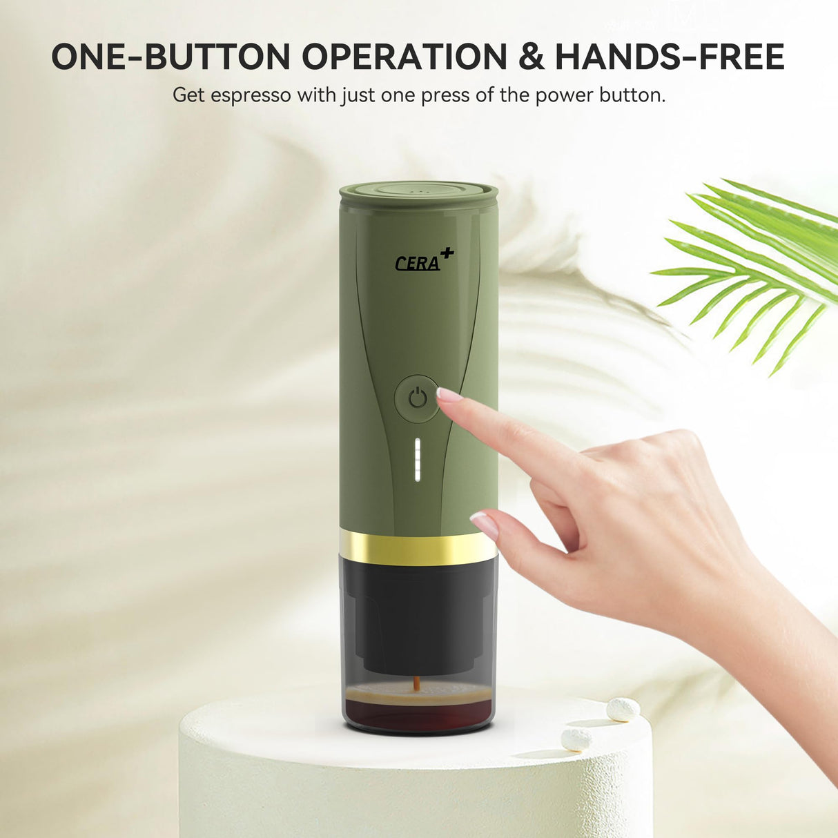 CERA+ Portable Electric Espresso Machine, Self-Heating Coffee Make