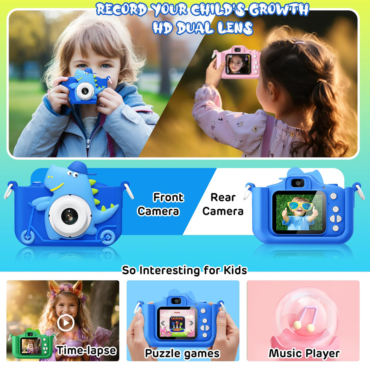 Unicorn Kids Camera Toys