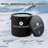 Ultimate Cold Plunge Tub Inflatable Ice Bath Tub With Cover for Athletes Portable & XXL Size Black, Water Chiller Compatible (Black-Elongated)
