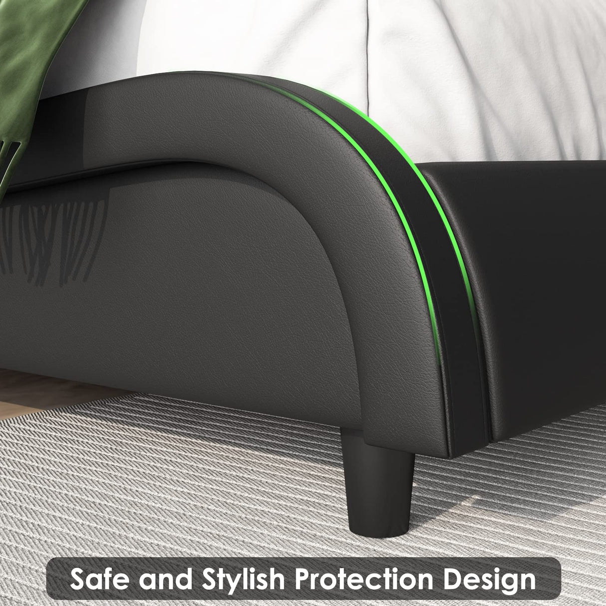 Keyluv Modern Upholstered King Bed Frame