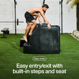 Ice Barrel Portable Ice Bath Bathtub (500 Model) - Freestanding Cold Therapy, Ice Bath for Athletes - Portable Bath Tub for Ice Plunge & Recovery - Cold Bath Plunge Tub (Charcoal Black)