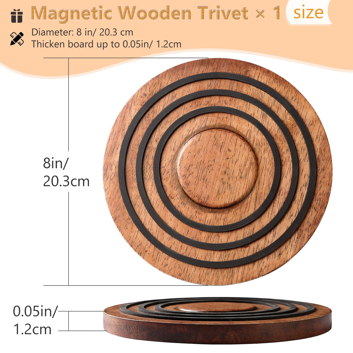 Yeashoo ™ Magnetic Wooden Trivet