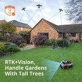 Segway Navimow i110N Robot Lawn Mower Perimeter Wire Free 1/4 Acre RTK+Vision Robotic Lawnmower, AI-Assisted Mapping, Virtual Boundary, APP Control, 58dB(A) Quiet, Multi-Zone Management
