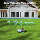 Robotic Lawn Mower with App Control – Adjustable Cutting Height, Auto-Charging, Obstacle Detection & Smart Scheduling – Ideal for Lawns up to 1/8 Acre