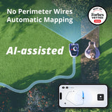 Segway Navimow i110N Robot Lawn Mower Perimeter Wire Free 1/4 Acre RTK+Vision Robotic Lawnmower, AI-Assisted Mapping, Virtual Boundary, APP Control, 58dB(A) Quiet, Multi-Zone Management