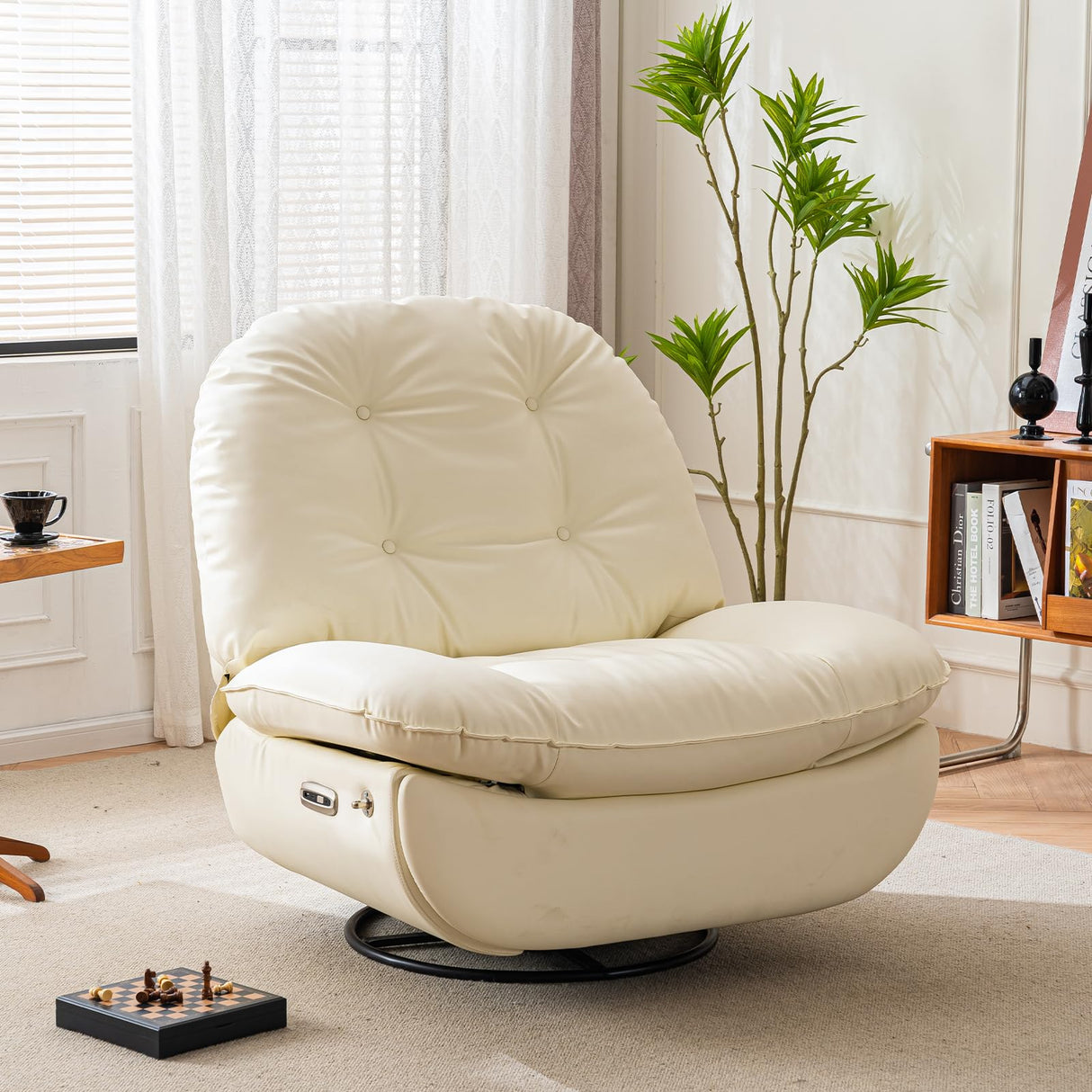 Yeashoo ™ Oversized Electric Recliner with USB Ports, 270° Swivel