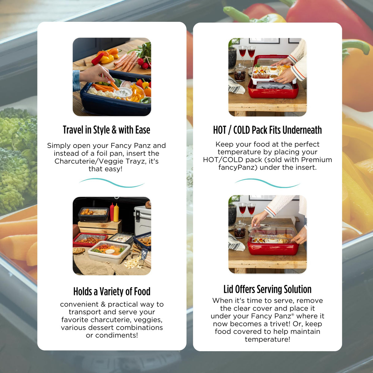 Fancy Pan Holders with Clear Lid