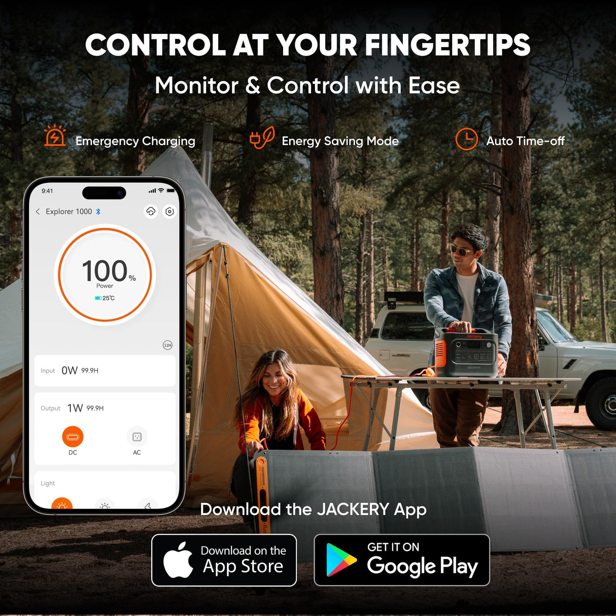 Jackery Solar Generator 1000 v2 with 200W Solar Panel,1070Wh Portable Power Station LiFePO4 Battery,1500W AC/100W USB-C Output, 1Hr Fast Charge for Outdoor,Off-Grid Living,RV,Emergency