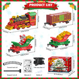 Hanging Christmas Train Set with Light/Smoke/Sound/Music, Toy Train Set Around Under The Christmas Tree, Christmas Toys Gift with Santa Claus, Christmas Tree Train Set for Toddlers Kids 2-4 3-5 4-8