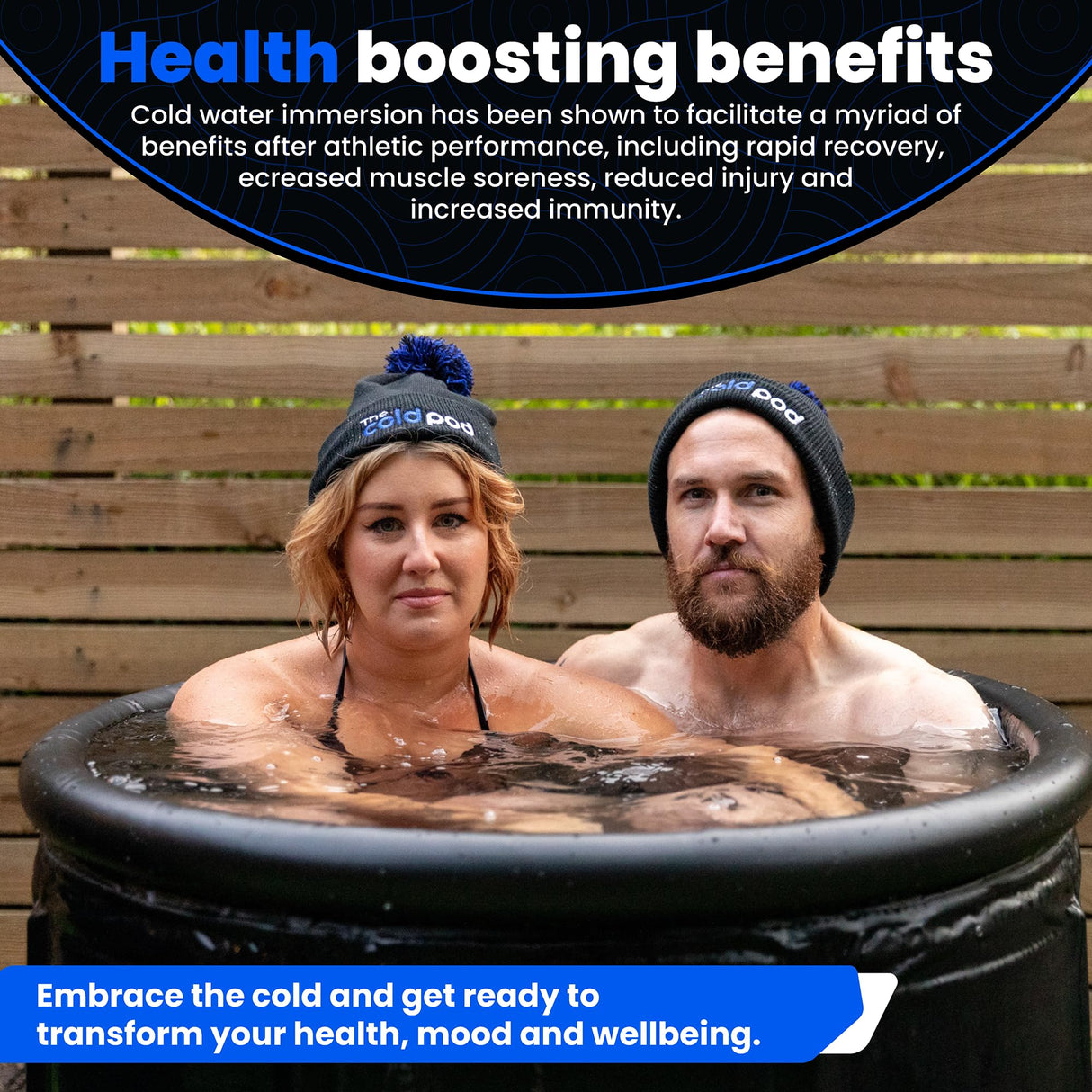 Ice Bath Tub for Athletes with Cover: 85 Gallons Cold Plunge Tub for Recovery, Multiple Layered Portable Ice Bath Plunge Pool by The Cold Pod