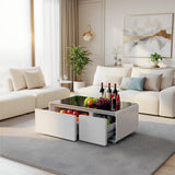 Smart Coffee Table with Built-In Fridge
