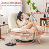 Yeashoo ™ Oversized Electric Recliner with USB Ports, 270° Swivel