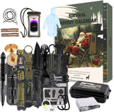 Survival Advent Calendar for Adult Men - Survival Kits Advent Calendar 2025 for Teen 24 Days Christmas Countdown - Xmas Surprise Gifts for Outdoor Adventure