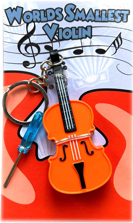 Mini World's Smallest Violin Playable Keychain