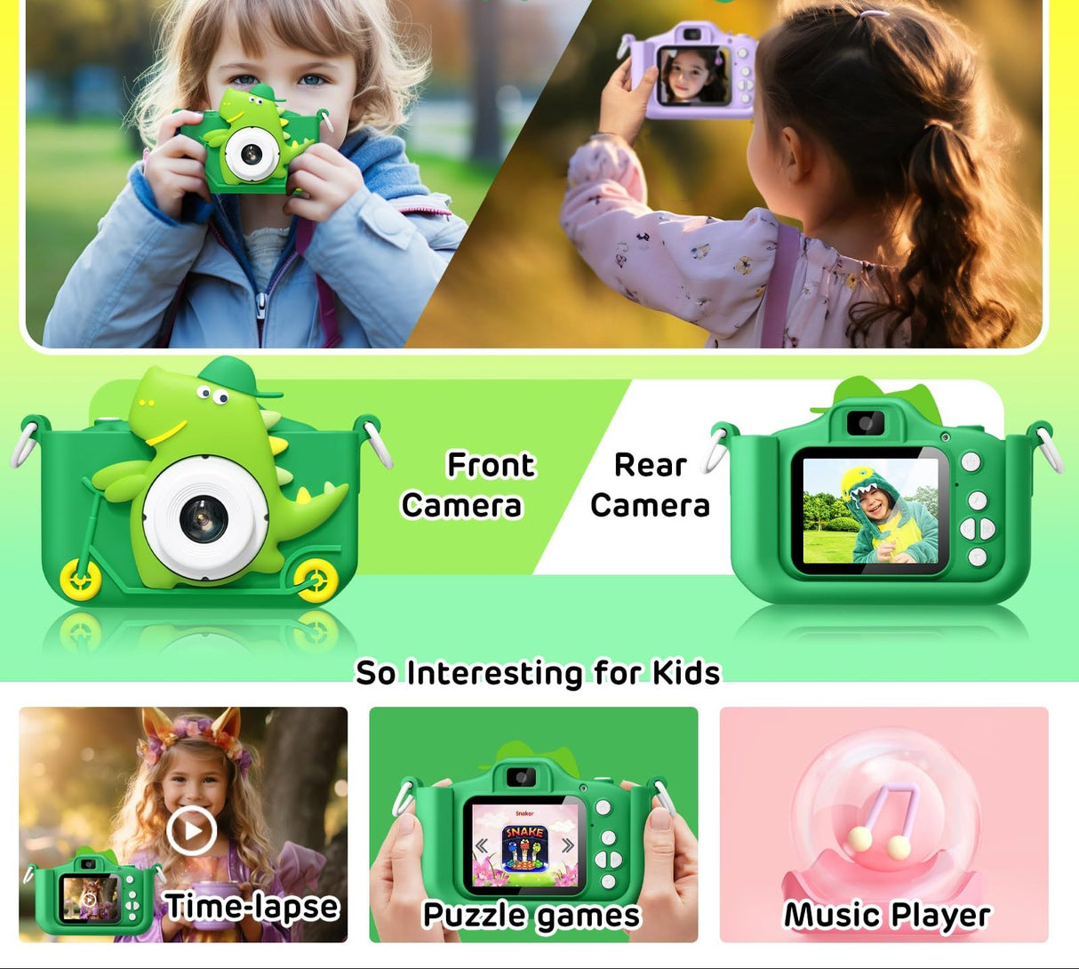 Unicorn Kids Camera Toys