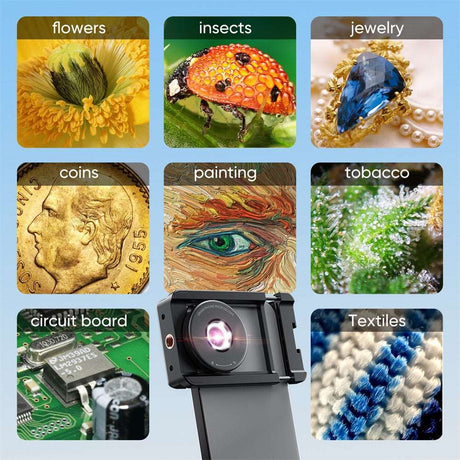 APEXEL Magnifying Microscope Lens For Smartphones 4K HD