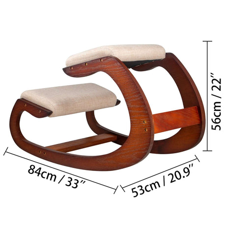 Body Posture Rocking Wood Knee Chair