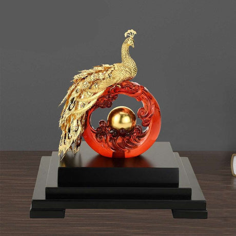 3D peacock Miniature Figurines Decor