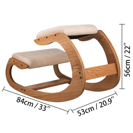 Body Posture Rocking Wood Knee Chair