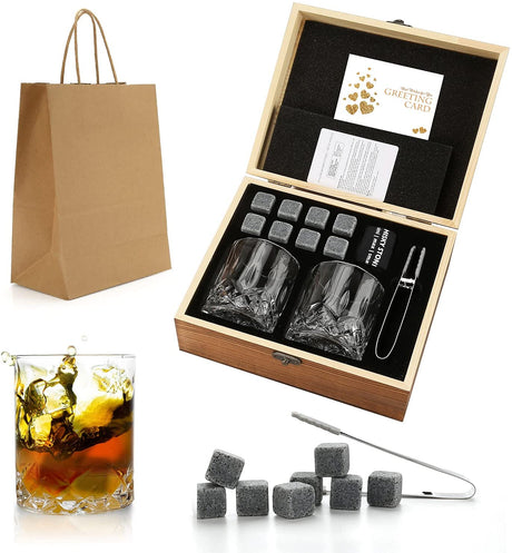 Yeashoo™ Whiskey Stones & Glasses Set