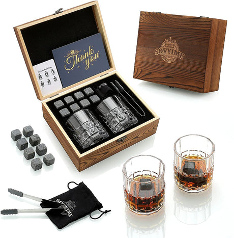 Yeashoo™ Whiskey Stones & Glasses Set