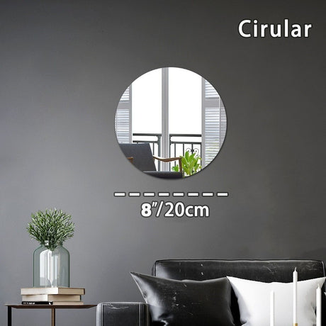 3D Acrylic glued wall mirror