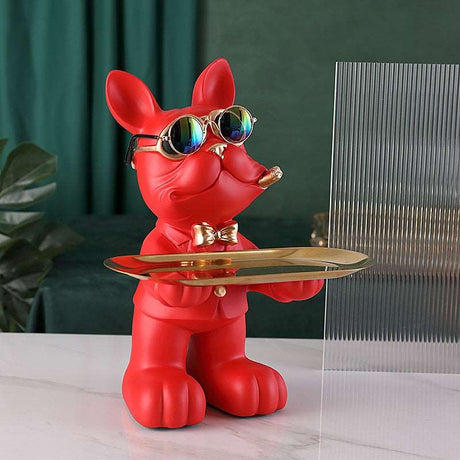 Cool French Bulldog Butler with Storage Bowl Decor