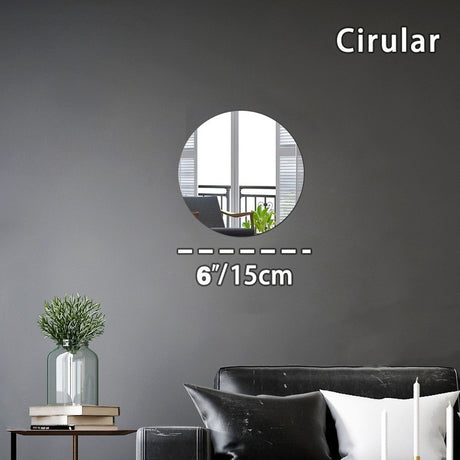 3D Acrylic glued wall mirror