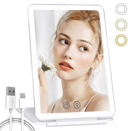 Foldable Makeup Mirror Touch Screen