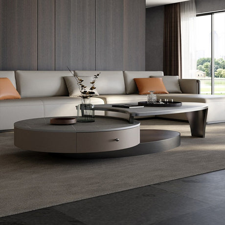 Marble Round Salon Center Modern Coffee Table