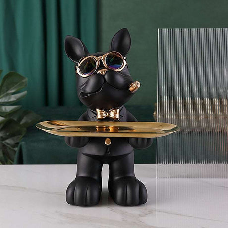 Cool French Bulldog Butler with Storage Bowl Decor