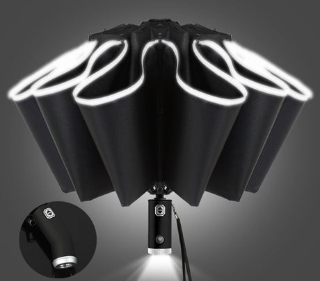 Fully Automatic Reverse Umbrella With LED Light