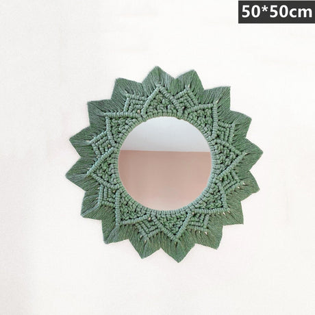 Macrame Round Mirror Decorative Acrylic Mirror