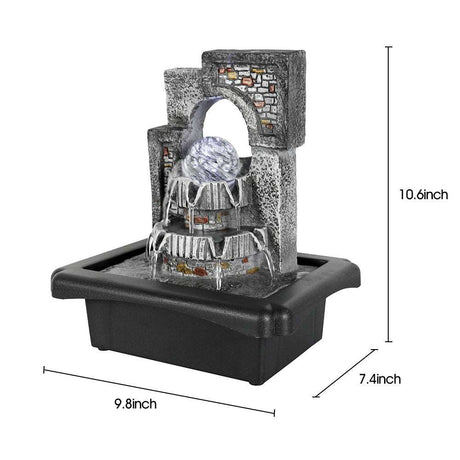 Crystal Ball & Led Light Water Fountain