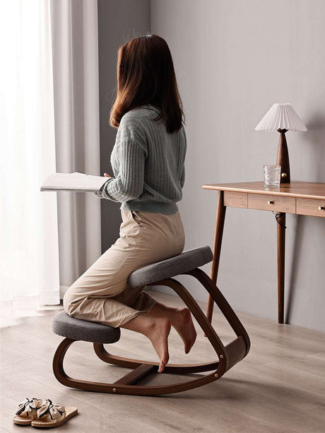 Body Posture Rocking Wood Knee Chair