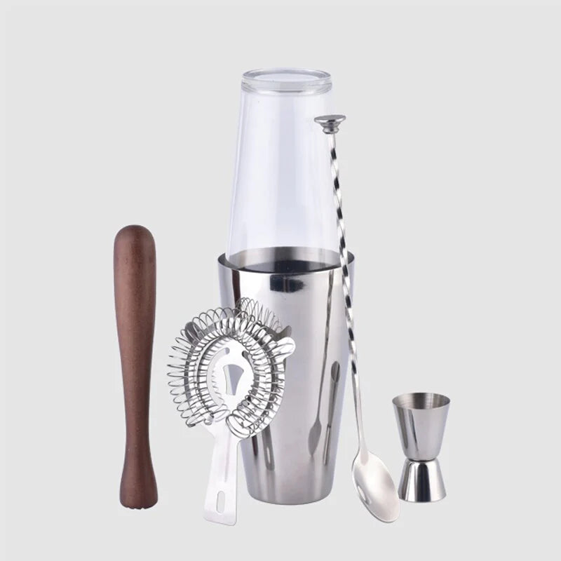 Wine Coctelera Batidora Boston Recipe Mixer Shaker Bartender Barware Kit Kitchen Bar Tools Stainless Steel Cocktail Shaker Set