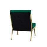 Bulk Order，Gold Metal Frame Velvet Upholstery Chair with Ottoman