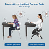 Ergonomic Kneeling Chair for Relieving Back Pain, Posture Correcting Knee Stool for Home Office Work