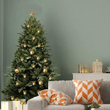 7ft Pre-Lit Full Frosted Glittered Douglas Fir Artificial Christmas Tree Clear Lights