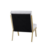 Bulk Order，Gold Metal Frame Velvet Upholstery Chair with Ottoman