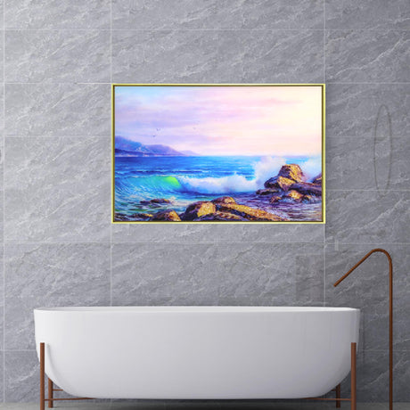 Ocean Sunset Tempered Glass Printing Wall Art