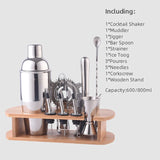 Wine Coctelera Batidora Boston Recipe Mixer Shaker Bartender Barware Kit Kitchen Bar Tools Stainless Steel Cocktail Shaker Set