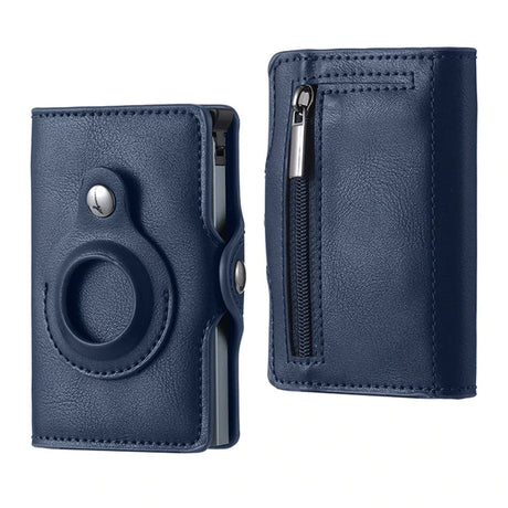 Airtag Wallet Luxury Leather Card Bag for Apple Airtags Tracker Anti-Lost Protective Cover Men Women PU Wallet with Airtags Case