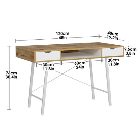 Home Office Computer Desk with 2 Drawer