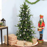 7ft Pre-Lit Full Frosted Glittered Douglas Fir Artificial Christmas Tree Clear Lights