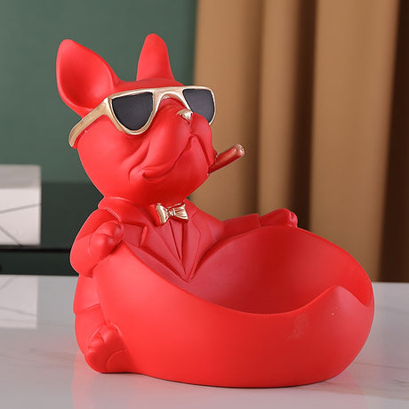 Cool French Bulldog Butler with Storage Bowl Decor