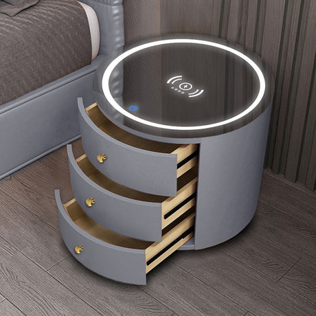 Intelligent Round Bedside Fingerprint Lock Nightstands