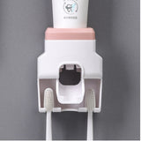 Wall Mounted Automatic Toothpaste Squeezer Toothpaste Dispenser Magnetic Toothbrush Holder Toothpaste Rack Bathroom Accessories