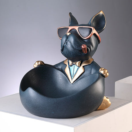 Cool French Bulldog Butler with Storage Bowl Decor