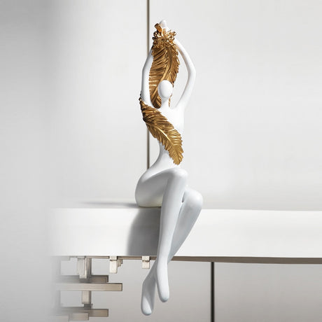 Modern  Feather Body Character Statues  Decor